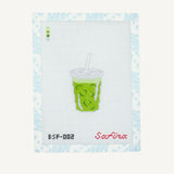 Iced Matcha Latte Needlepoint