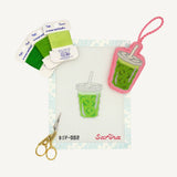Iced Matcha Latte Needlepoint