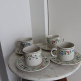 English Garden Cup & Saucer (Set of 4)